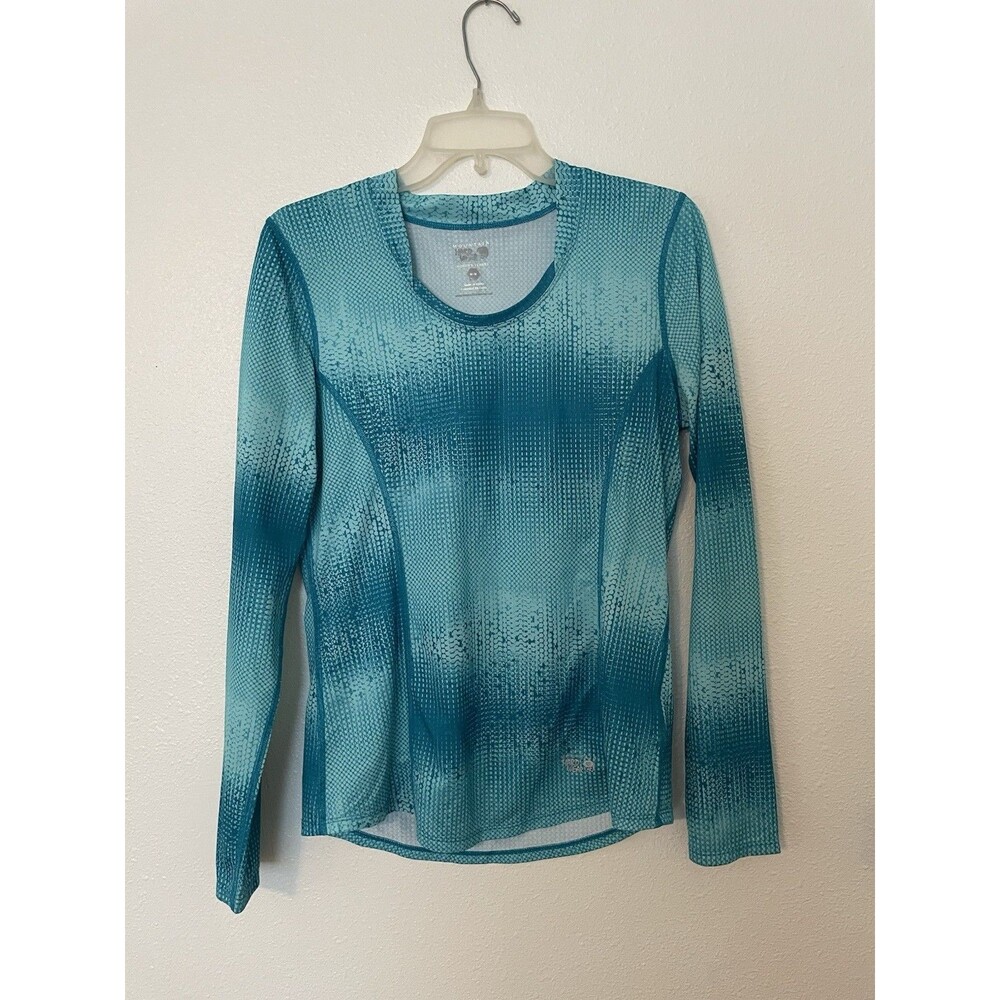 MOUNTAIN HARDWEAR Women’s Medium Blue Green PULLOVER Top shirt- blouse